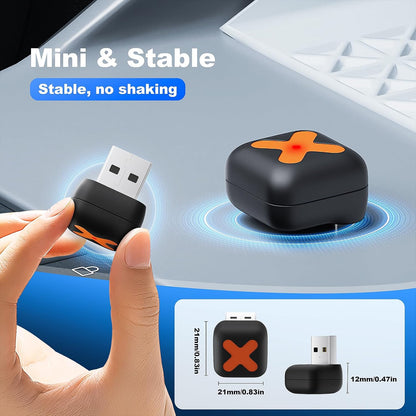 2 in 1 Wireless CarPlay Adaptor & Android Auto Adaptor for iPhone/Android, 2025 Mini Portable Car Dongle for Cars with OEM Wired CarPlay/AA from 2016, Stable Car Control & No Delay