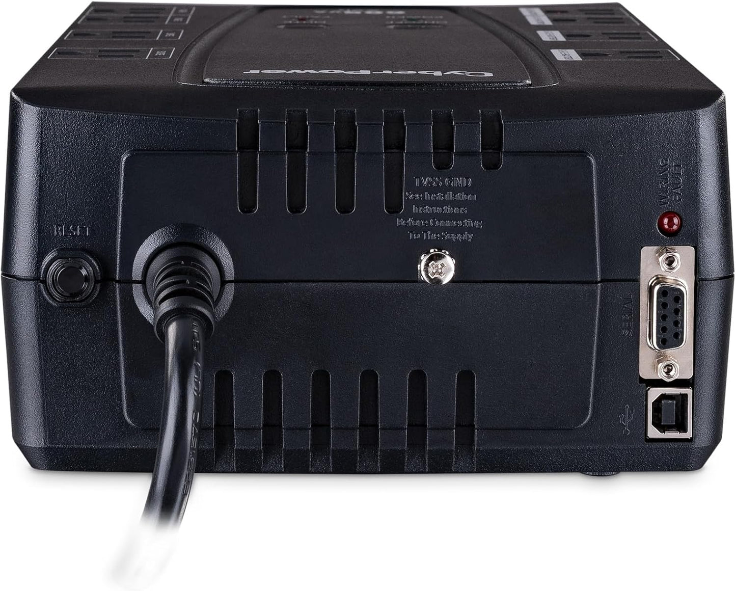 CyberPower CP825AVRLCD Intelligent LCD UPS System, 825VA/450W, 8 Outlets, AVR, Compact