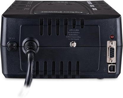 CyberPower CP825AVRLCD Intelligent LCD UPS System, 825VA/450W, 8 Outlets, AVR, Compact