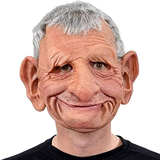Realistic Old Man Mask - Silicone Mask for Adults, Lifelike Human Face Mask Halloween Costume Latex Realistic Mask for Men