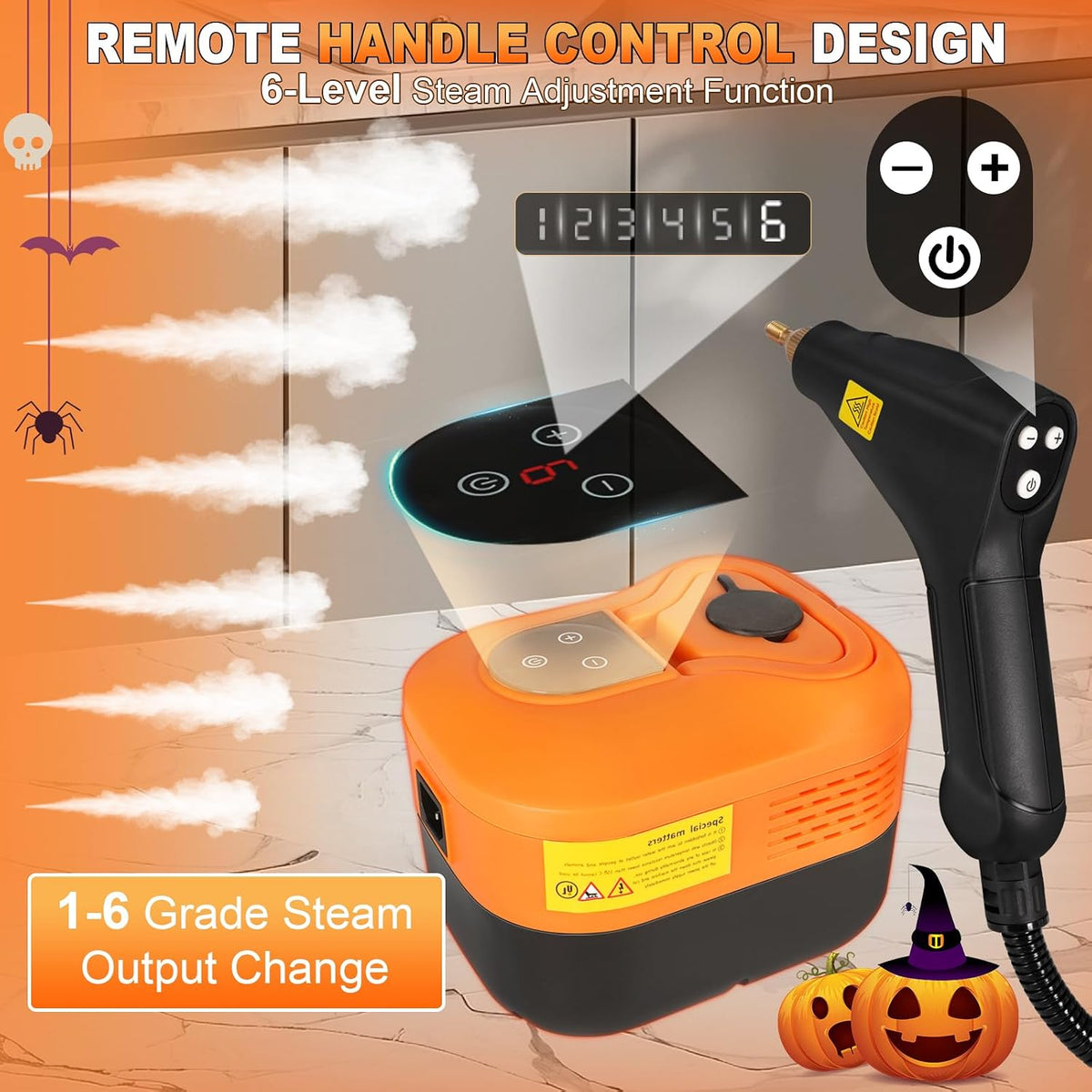 15-IN-1 Steam Cleaner Handheld6 Level Powerful Steam-2800W Powerful Motor