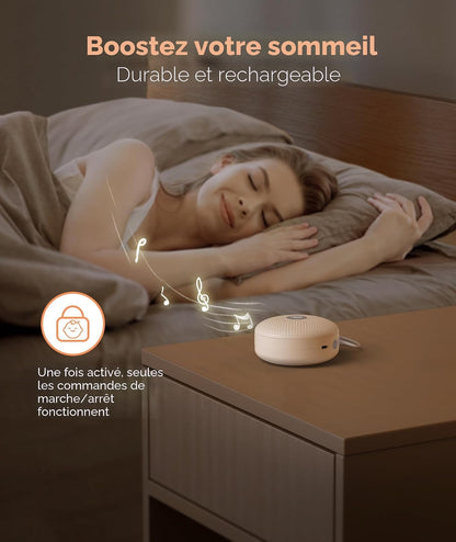 Dreamegg Machine à bruit blanc - Machine à son portable pour bébé et adulte, avec batterie puissante, 21 sons apaisants, annulation de bruit pour le bureau, thérapie sonore pour la maison, voyage