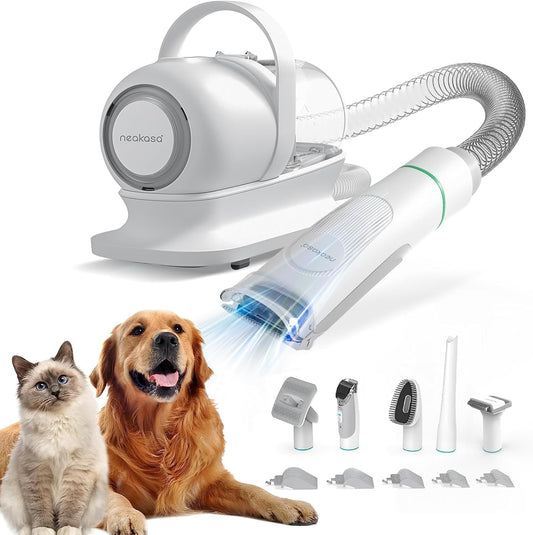 neabot P1 Pro Pet Grooming Kit & Vacuum Suction 99% Pet Hair, Professional Grooming Clippers with 5 Proven Grooming Tools for Dogs Cats and Other Animals1