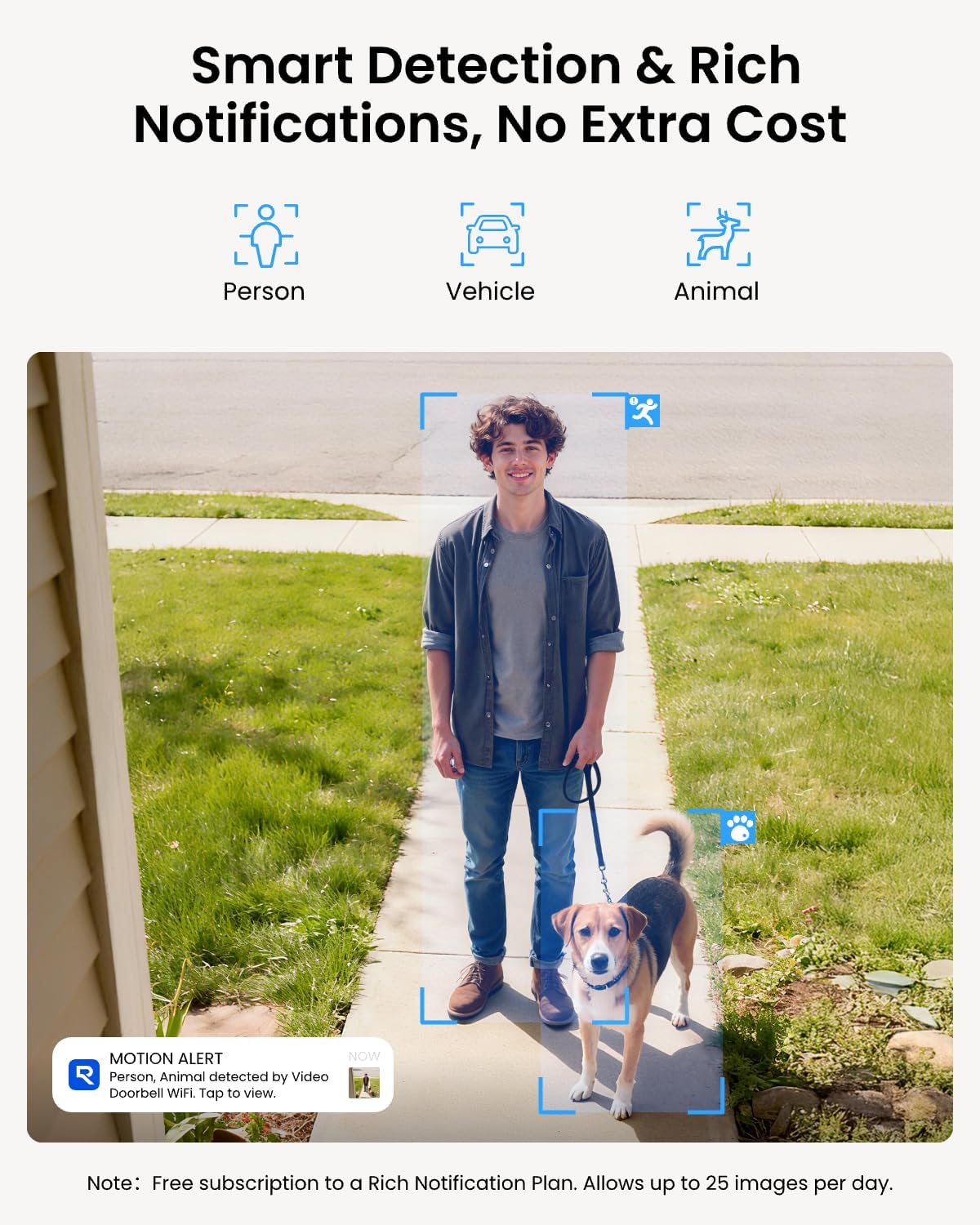 REOLINK Video Doorbell WiFi 2K Wired Doorbell Camera No Subscription