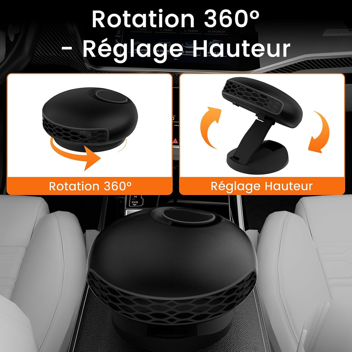 Blytra Car Heater for Winter Portable - 12V Heater with 150W Fast Heating, Defrosting Fan and 360° Rotation for Cars, Trucks, and SUVs,1