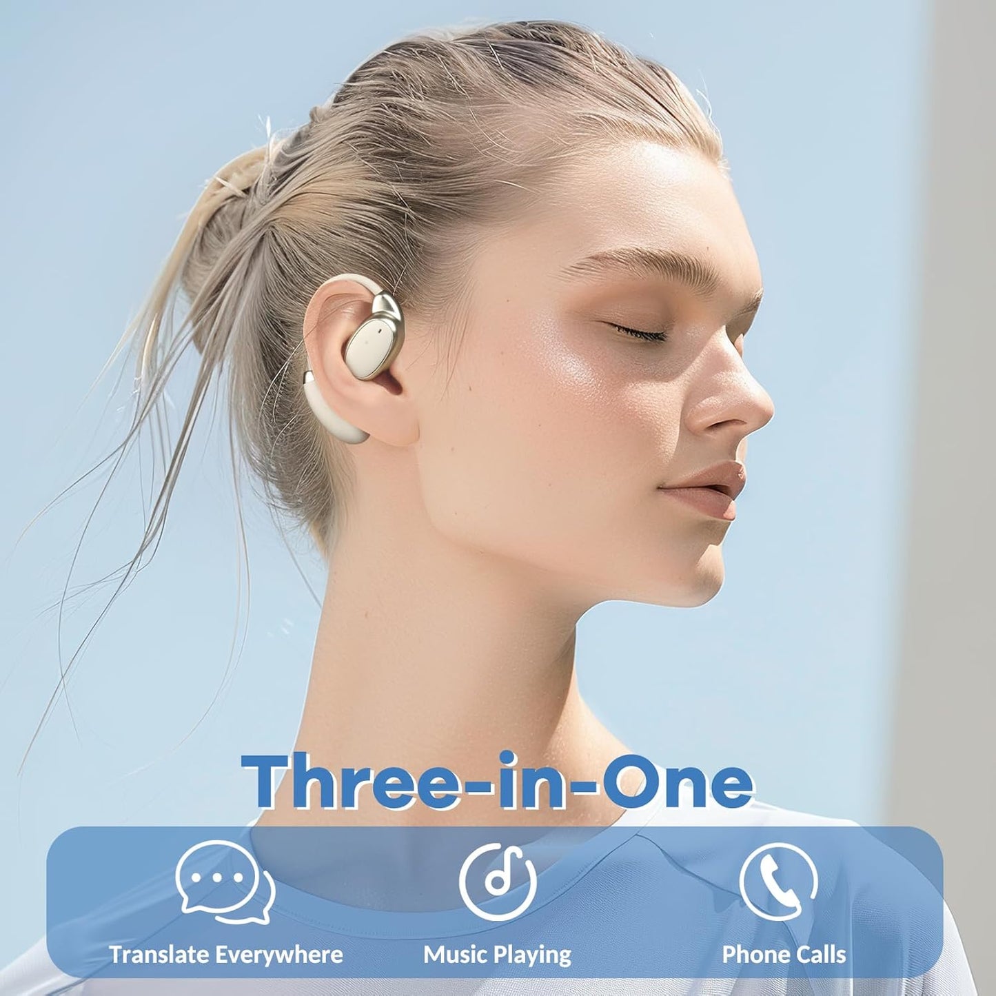 Language Translator Earbuds Offer Two Way Real-time Translation in 138 Languages, with Bluetooth and an APP Provide Online Instant Voice Translation for Travel Business and Learning