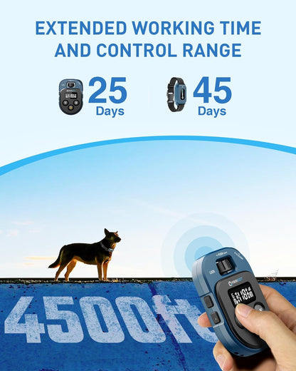 ABBIDOT Shock Collar 2 Dogs - 4500ft Dog Training Collar, 178 Levels, E-cliker, Waterproof Remote & Collar, Night Light E Collar for Small Medium Large Dogs (Black, 2 Collars)
