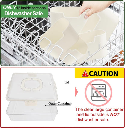 Purilite Select Clear Compartmentalized Snack Box