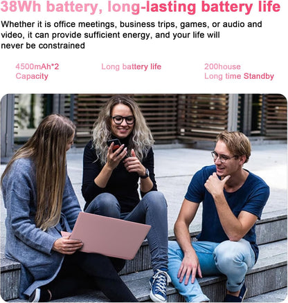 NOTODD Laptop 16" 12GB LPDDR4 512GB SSD Celeron N5095 Up to 2.9Ghz Quad-Core Win 11 PC 1920*1200 2K Screen Dual WIFI Support 2.5" HDD 1TB SSD Expand with Cooling Fan Numeric Keypad for Business-Blue