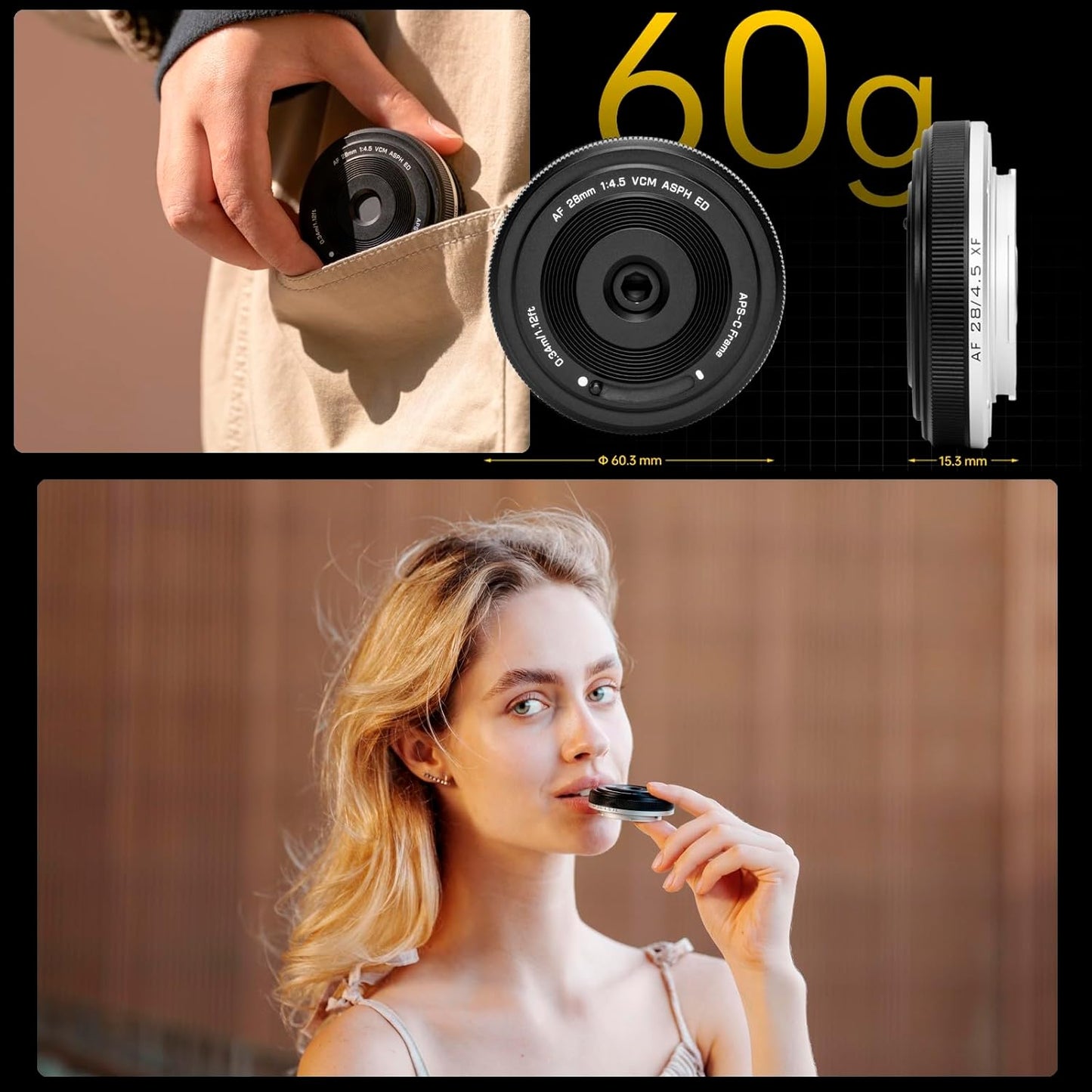 VILTROX 28mm F4.5 XF Pancake APS-C for Fuji XF, Auto Focus Wide Angle Prime Lens for Fujifilm Fuji X-Mount X-Pro2 X-Pro3 X-S10 X-T20 X-T30 XT30II X-T200 X-H2 X-H2S X-T5 X-S20 X-T50 X-M5 X-E2S