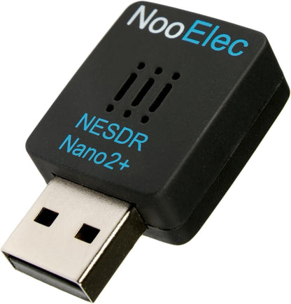 NooElec NESDR Nano 2+ Tiny Black RTL-SDR USB Set (RTL2832U + R820T2) with Ultra-Low Phase Noise 0.5PPM TCXO & MCX Antenna. Software Defined Radio, DVB-T and ADS-B Compatible, ESD Safe