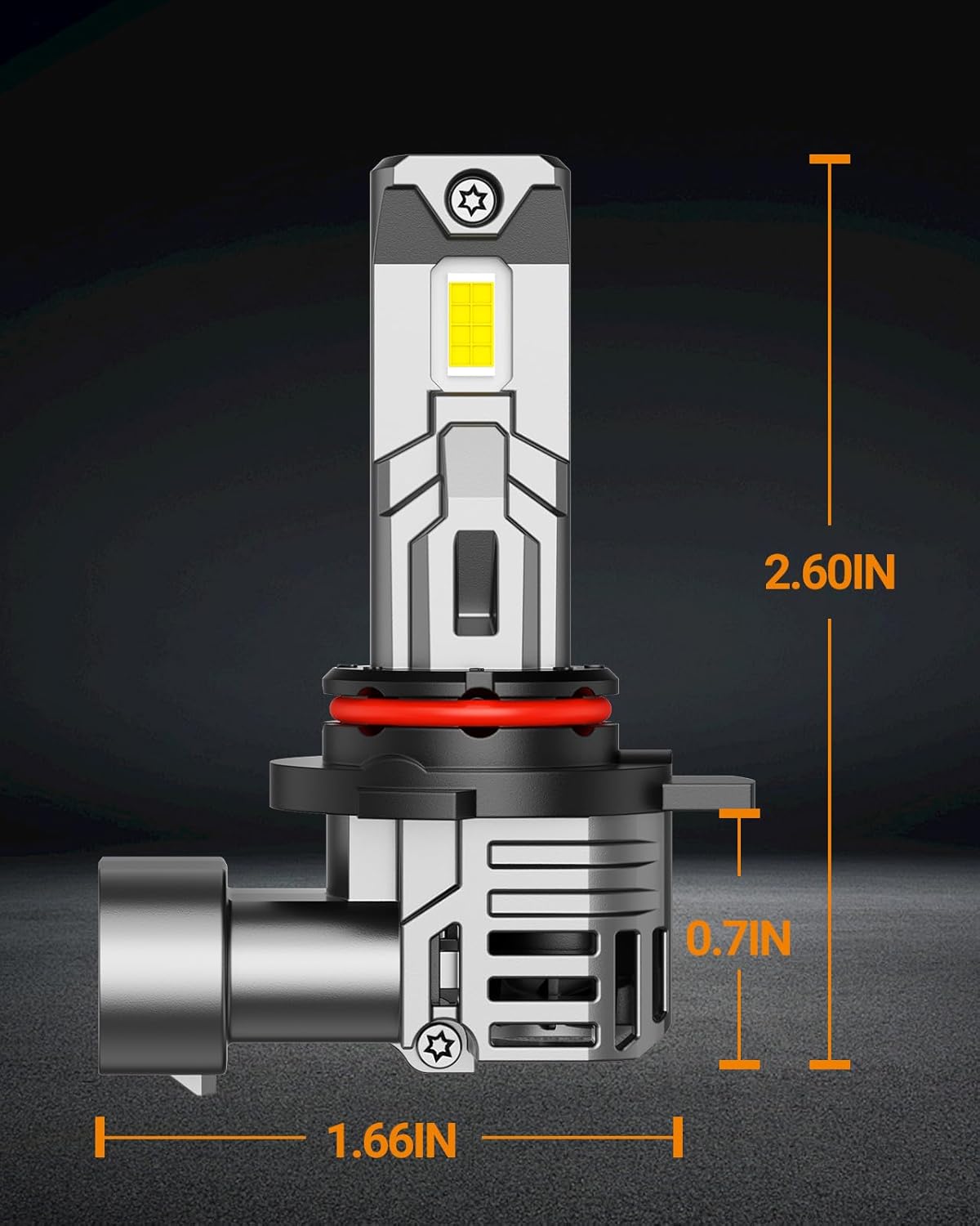 SEALIGHT H7 LED Headlight Bulbs, 800% Super Bright, 6500K Cool White Light Bulbs with Cooling Fan, 1:1 Mini Size H7 led headlight,H7 Halogen Replacement 3 Mins Plug-N-Play, Pack of 2