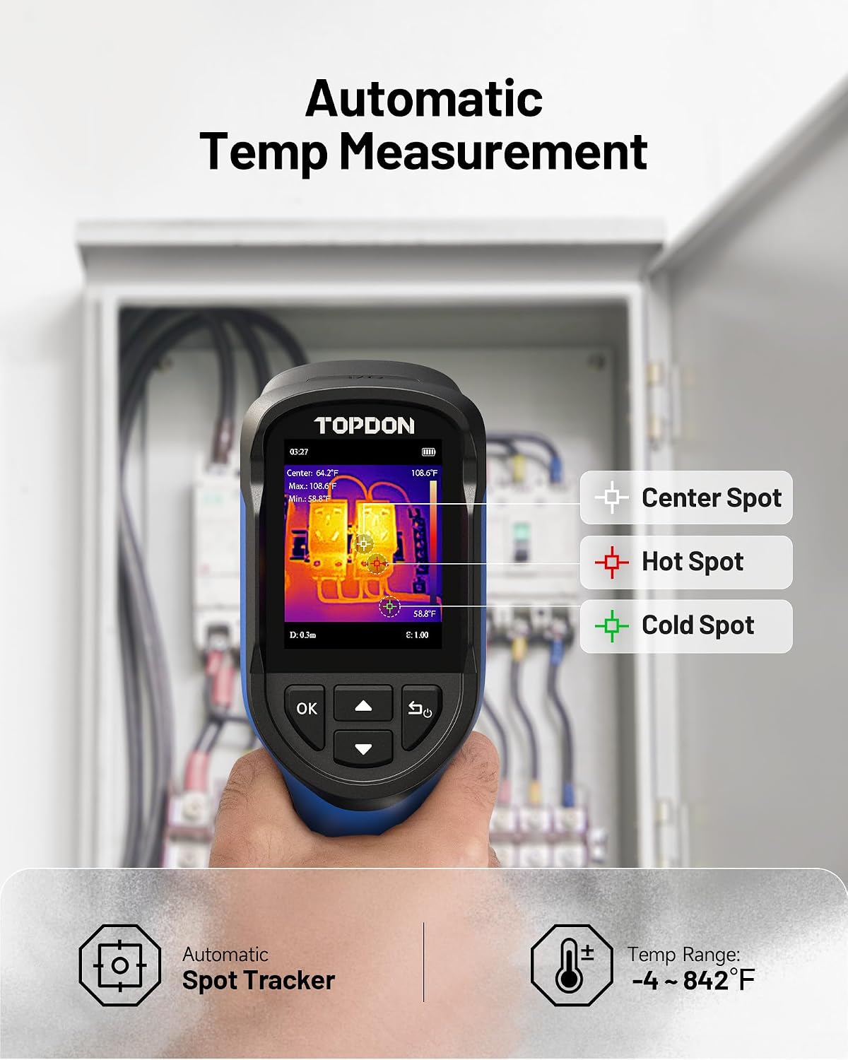 TOPDON TC004 Mini Thermal Imaging Camera, 240 x 240 TISR Resolution