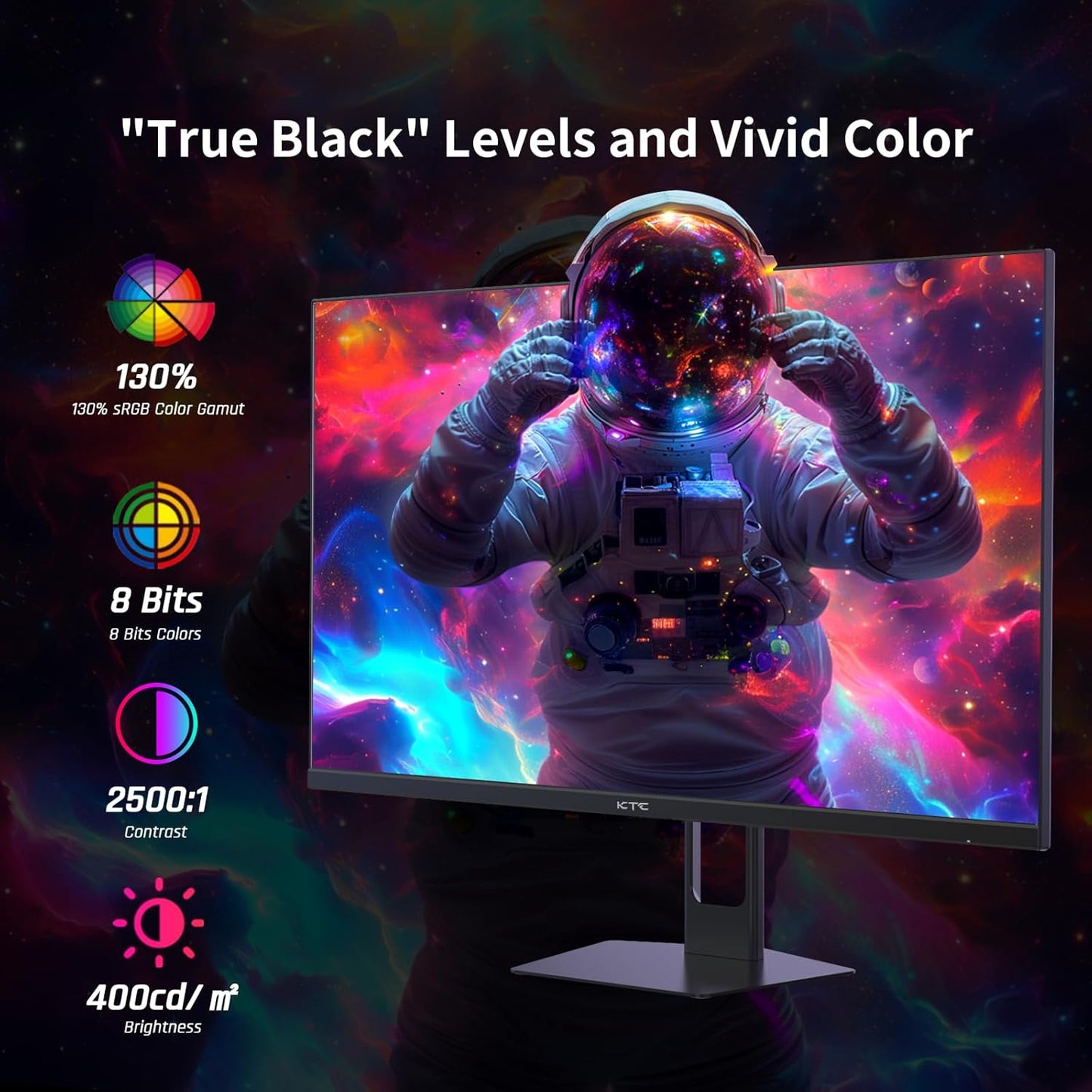 KTC 32 Inch 2K Computer Monitor, IPS 1440p Monitor with Ultra-Thin Bezels, HDR10, Freesync/G-sync, HDMI/DP Ports, Tilt Adjustable, Eyecare, Ideal for Business, Office, and Casual Gaming