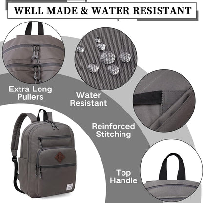 School Backpack for Men Women,Vaschy Lightweight School Bag Bookbag Casual Daypack for High School/College/Teens/Travel/Work