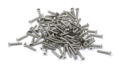 iexcell 5 Pcs M8 x 80mm Thread Pitch 1.25 mm Stainless Steel 304 Hex Socket Flat Head Cap Screws Bolts Kit