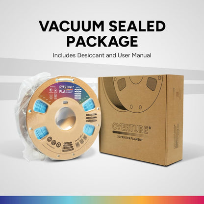 OVERTURE PLA Filament 1.75mm PLA 3D Printer Filament, 1kg Cardboard Spool (2.2lbs), Dimensional Accuracy +/- 0.02mm, Fit Most FDM Printer (Black 1-Pack)