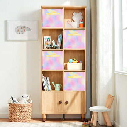 ShellKingdom Storage Bins, Foldable Fabric Storage Cubes And Cloth Organizer Drawer For Closet And Toys, 6 Pack (Lavender+Light Blue+Pink)