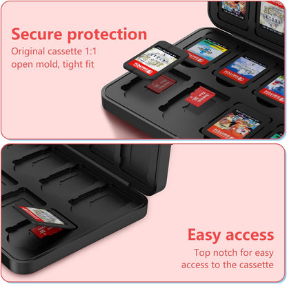 GeeRic 24 Slot Game Card Storage Case Compatible with Switch, Portable Game Card Storage Cartridge with Switch, Games Cartridges & Slot