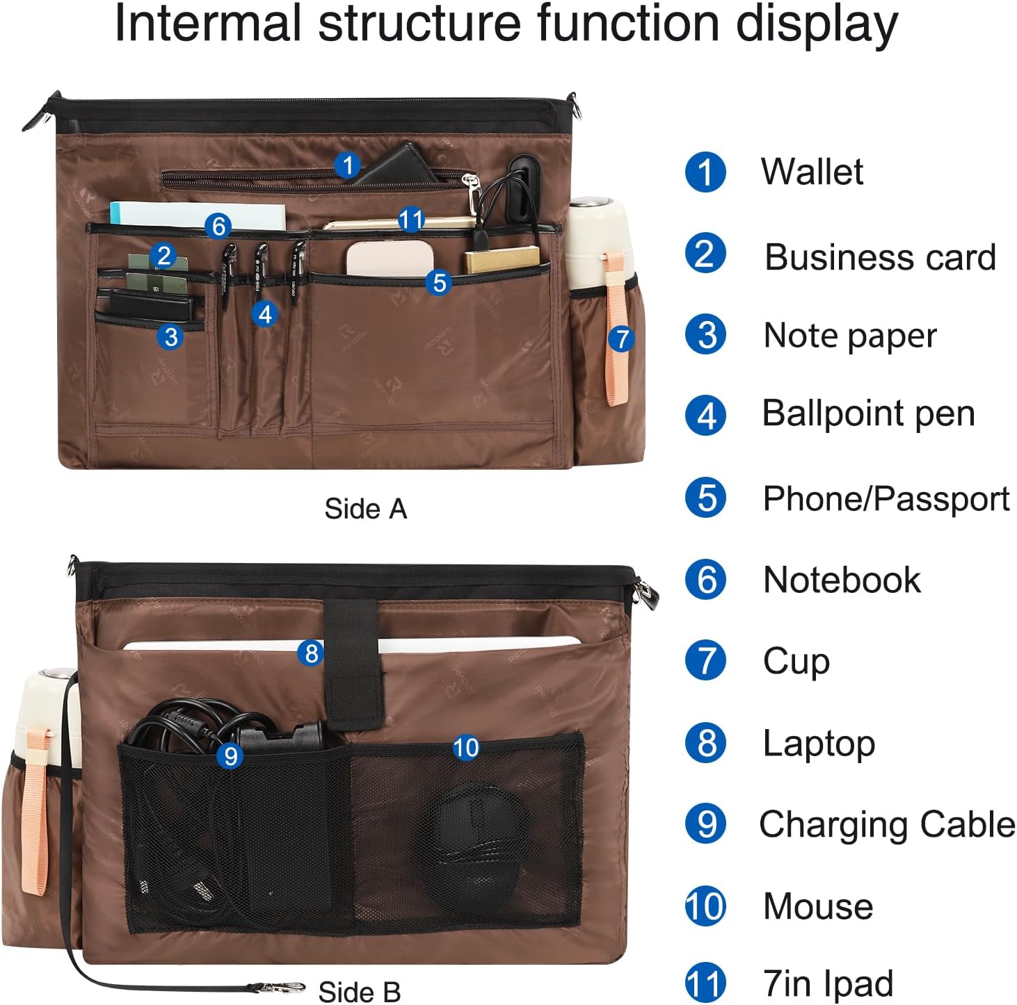 Laptop Bag for Women 17.3 Inch Laptop Tote Bag Large Work Tote Bag Waterproof Work Bag Teacher Bag with USB Charging Port Computer Tote Bag Nylon Handbag Satchel Shoulder Bag(17.3 inch, Black) - PuriLite