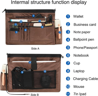 Laptop Bag for Women 17.3 Inch Laptop Tote Bag Large Work Tote Bag Waterproof Work Bag Teacher Bag with USB Charging Port Computer Tote Bag Nylon Handbag Satchel Shoulder Bag(17.3 inch, Black) - PuriLite