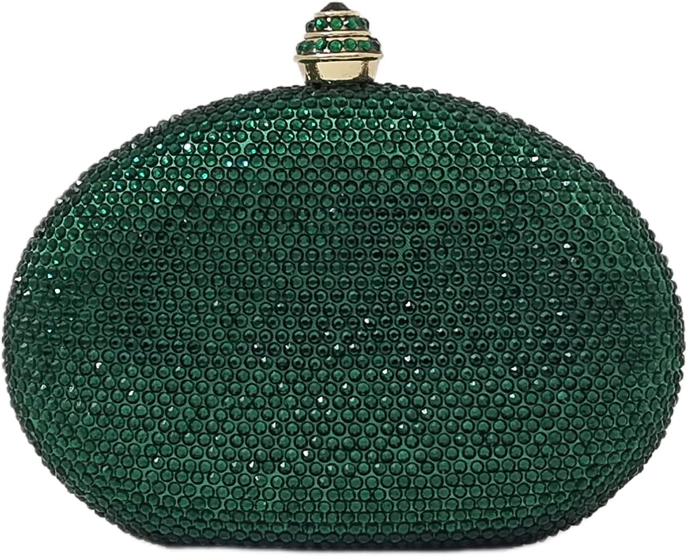 HUANG ZHUANG Egg Shape Crystal Clutch Purse Rhinestone Evening Bag for Women Party Wedding Cute Handbag