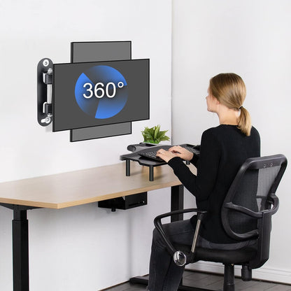 Suptek Full Motion Adjustable TV Wall Mount Rotation, Swivel and Tilt TV Arm Bracket for Most 15-32 inch LED, LCD Monitor and Plasma TVs VESA 75,100,Black (MA2720)