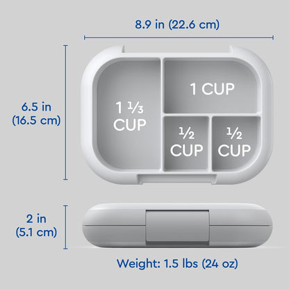 Bentgo Chill Kids Leak-Proof Lunch Box - 4-Compartment Bento Box with Built-In Ice Pack, 3.3 Cup Capacity, PFAS & BPA-Free, Microwave & Dishwasher Safe, Ideal Size for Ages 3 to 7 (Aqua)