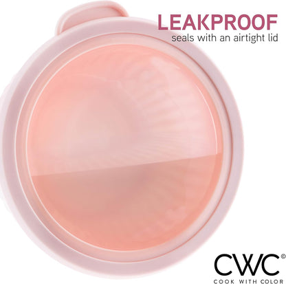 COOK WITH COLOR Prep Bowls with Lids- 8 Piece Nesting Plastic Small Mixing Bowl Set with Lids (Teal Ombre)