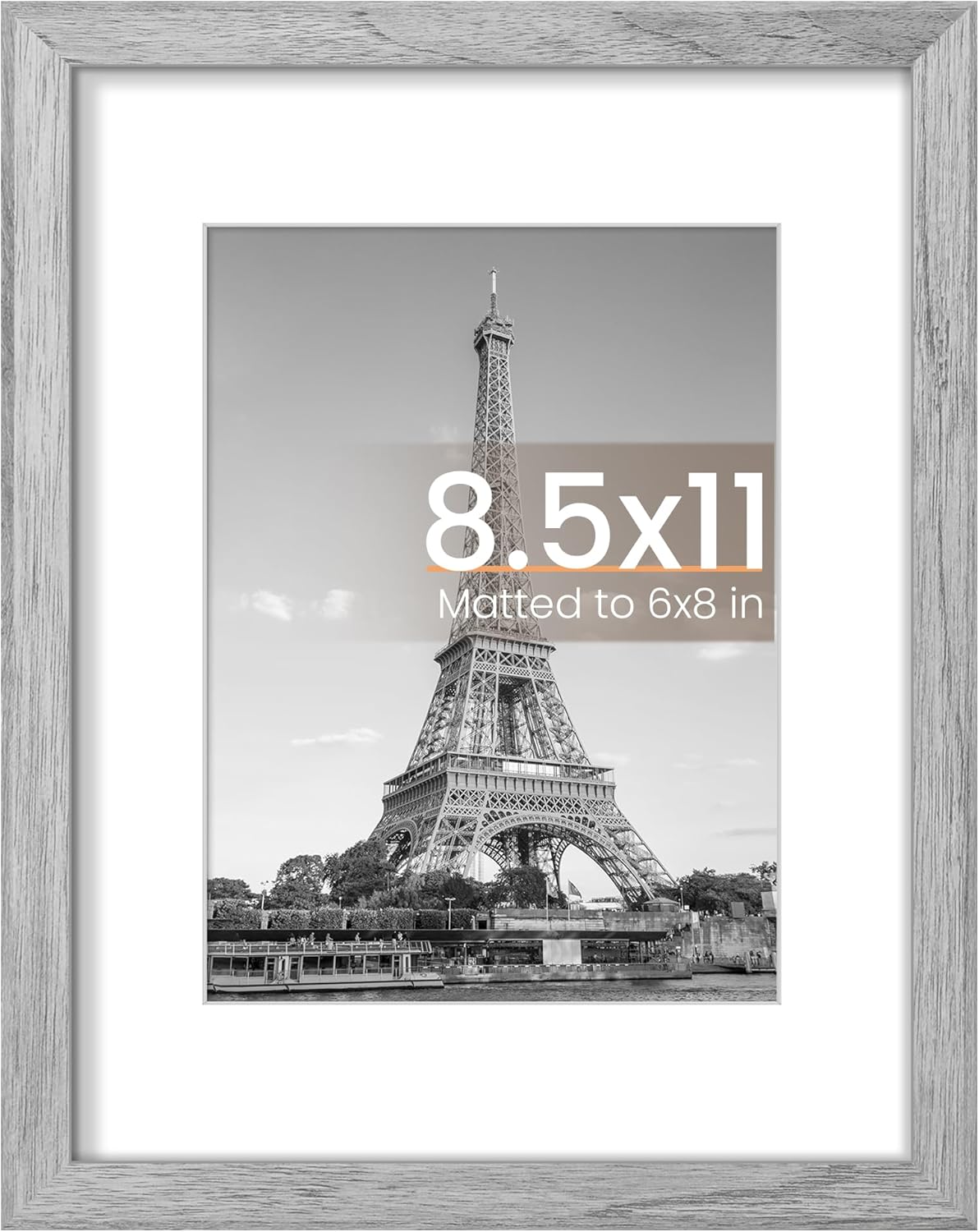 upsimples 11x14 Picture Frame, Display Pictures 8x10 with Mat or 11x14 Without Mat, Wall Hanging Photo Frames, Black