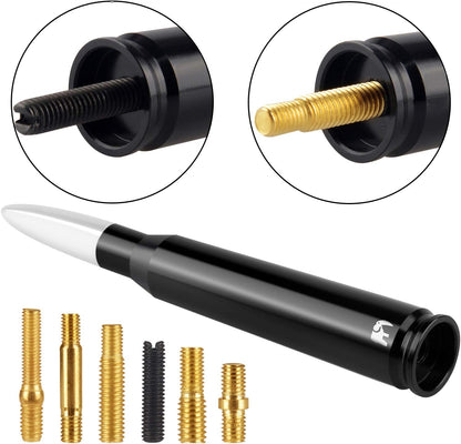 ONE250 Bullet Style Antenna, Compatible with Dodge RAM (RAM 1500, RAM 2500 or RAM 3500 1994-2024) & Ford F-Series (F-150 F-250 F-350 Super Duty Ford Raptor Ranger Trucks 1997-2024) (Silver)