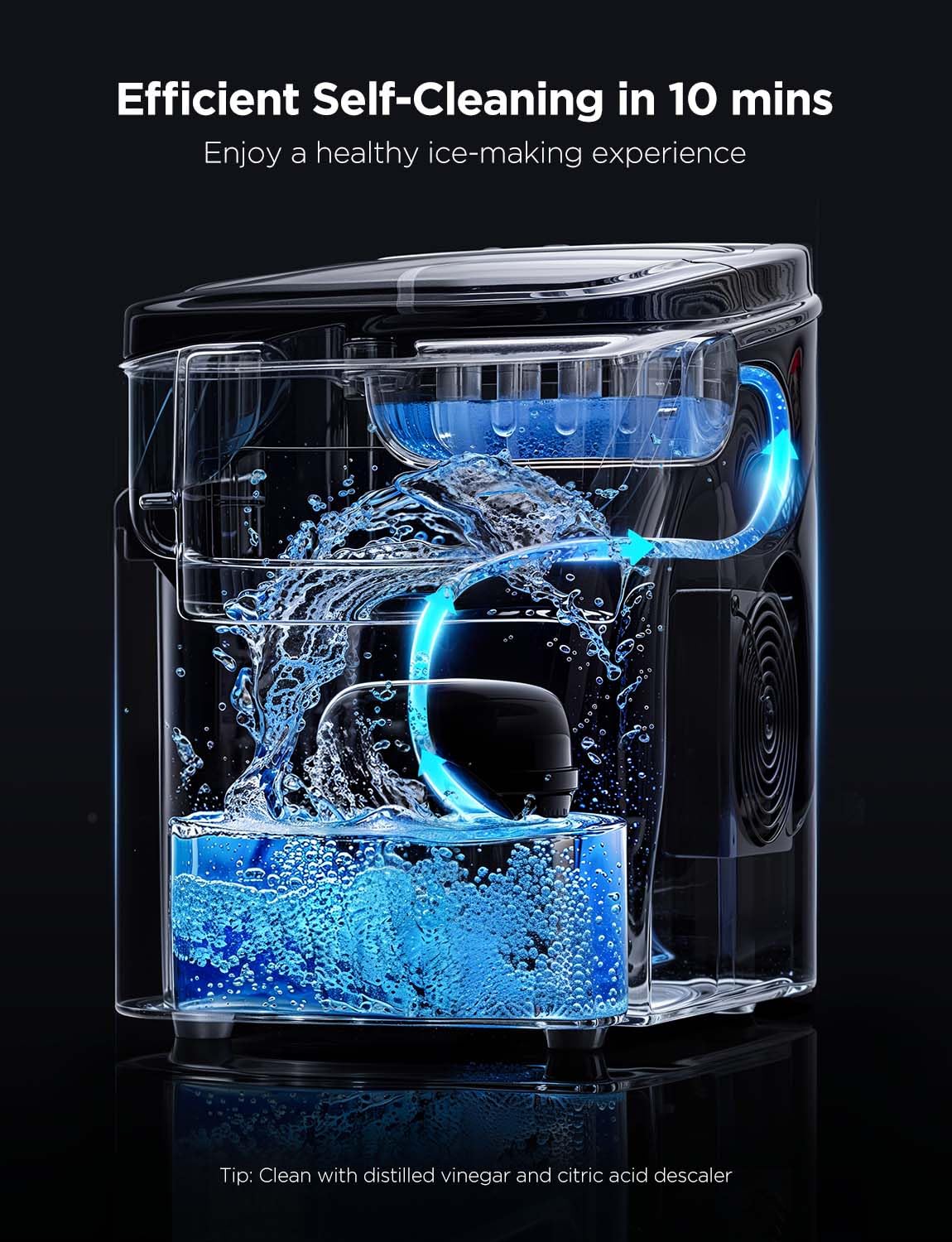 Smart Countertop Ice Maker | Wi-Fi App Control, 3 Ice Sizes & Self-Cleaning
