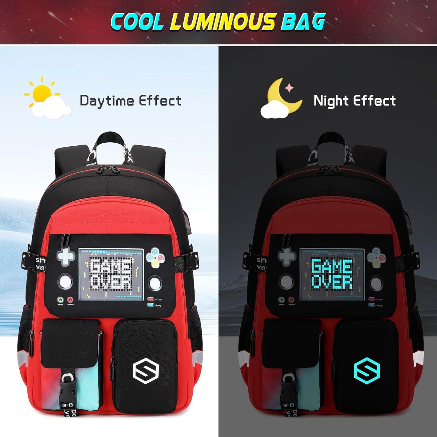 Scothen Cool Luminous School Backpacks for Boys
