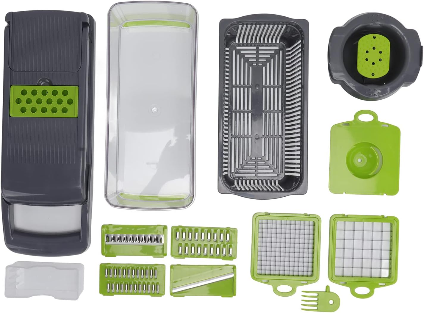 Vegetable Chopper, ABS Stainless Steel Vegetable Cutter with 6