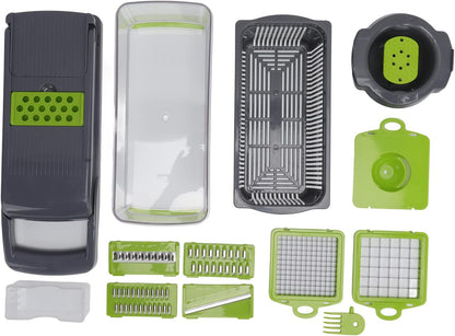 Vegetable Chopper, ABS Stainless Steel Vegetable Cutter with 6