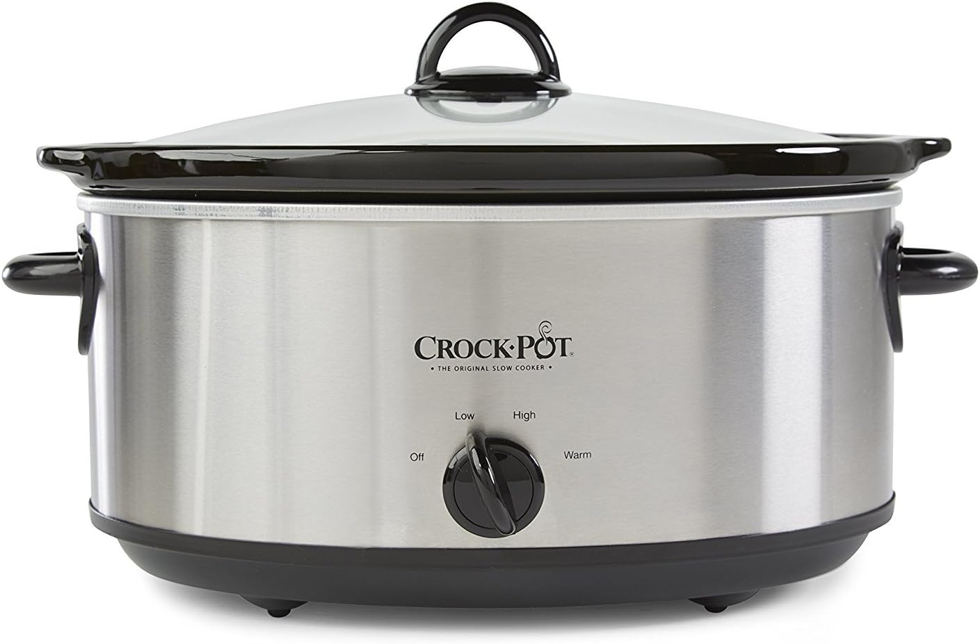 Crock-Pot 7-Quart Oval Manual Slow Cooker | Stainless Steel (SCV700-S-BR)