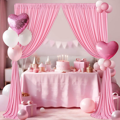 10.6x10Ft White Backdrop Curtain Parties Photo Curtains Backdrop Drapes Fabric for Wedding Birthday Baby Shower Decorations