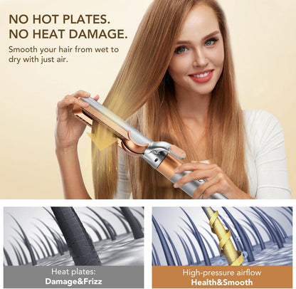 Airflow Attachment for Dyson Airwrap Styler, Straight Attachment No Hot Plates for Smooth Hair Style with Less Damage for Dyson Airwrap HS01 HS05 HS08 i.d. Copper