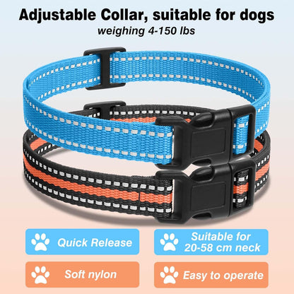 Peture Shock Collar with Remote -Long Range Control Training Collar for Dogs Rechargeable IPX7 Waterproof Dog Training Collar for Large Medium Small Dogs 3 Chanal (Pink)