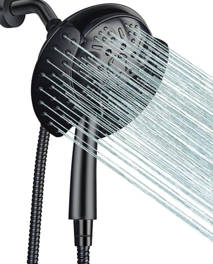 GRICH Shower Heads with Hand Held Spray: 9 Modes High Pressure Shower Head & Rain Shower Head, 2 in 1 Anti-Leak Shower Head with Hose, Height/Angle Adjustable, cUPC Certification Approved