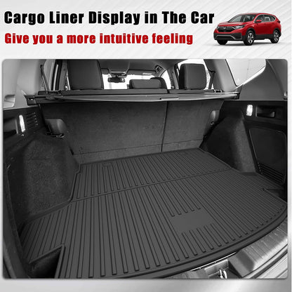AOMSAZTO Floor Mats & Trunk Mat for 2024 2025 Chevy Equinox EV (Non Fuel),TPE All Weather Protection 2 Rows Car Floor Liners with Cargo Liner for Chevrolet Equinox EV (Non Fuel)