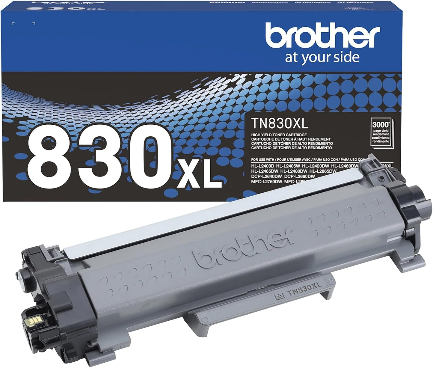 Brother Genuine TN830XL2PK High Yield Black Toner Cartridge 2-Pack for 6,000 Pages | Genuine Brother TN830XL, Up to 3, 000 Pages per Cartridge