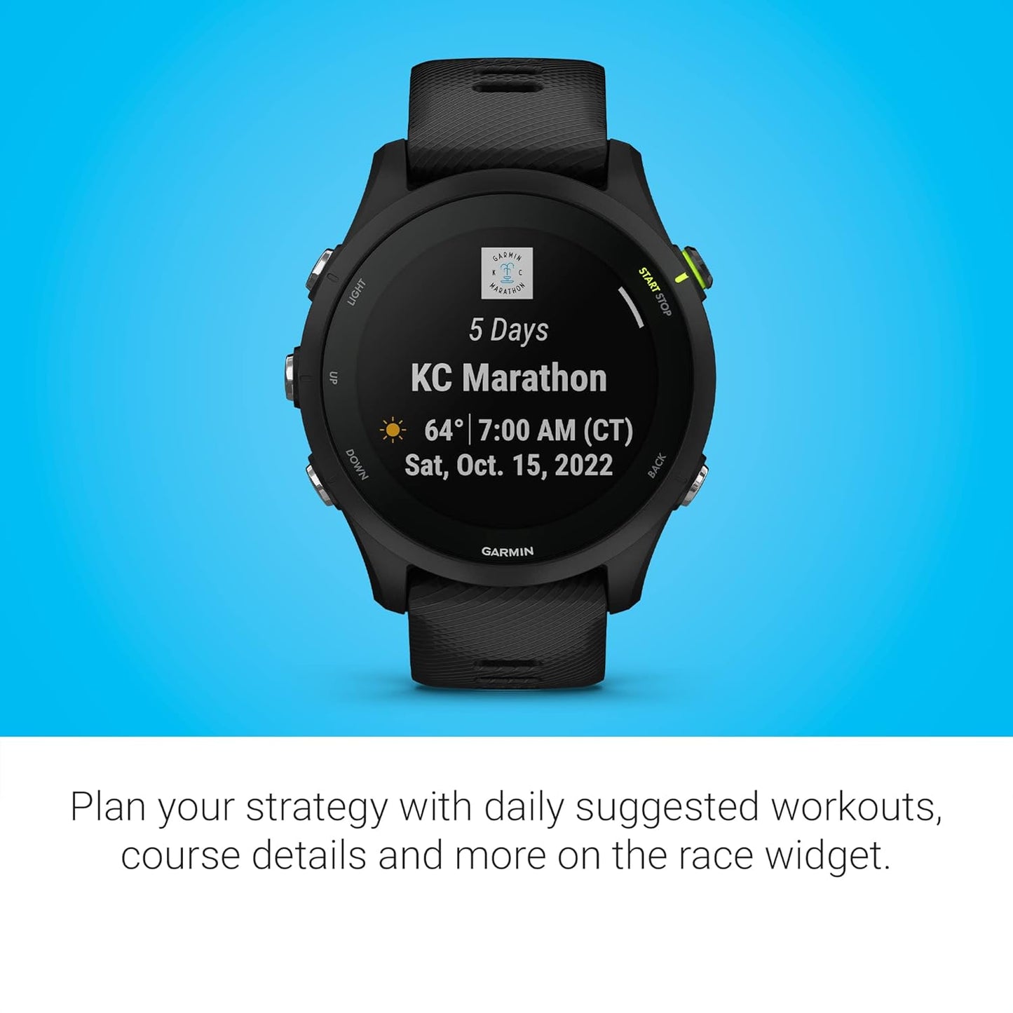 Garmin Forerunner® 255 Music, GPS Running Smartwatch with Music, Advanced Insights, Long-Lasting Battery, Black, 46 MM