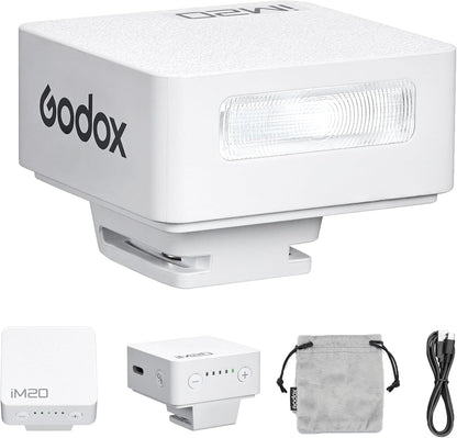 Godox IM20/IM22 Mini Camera Flash,3s Recycle Time,440 Full Power Flash Time Built in Lithium Battery for Fuji,for Canon,for Nikon,for Sony, for Olympus Camera (im22)