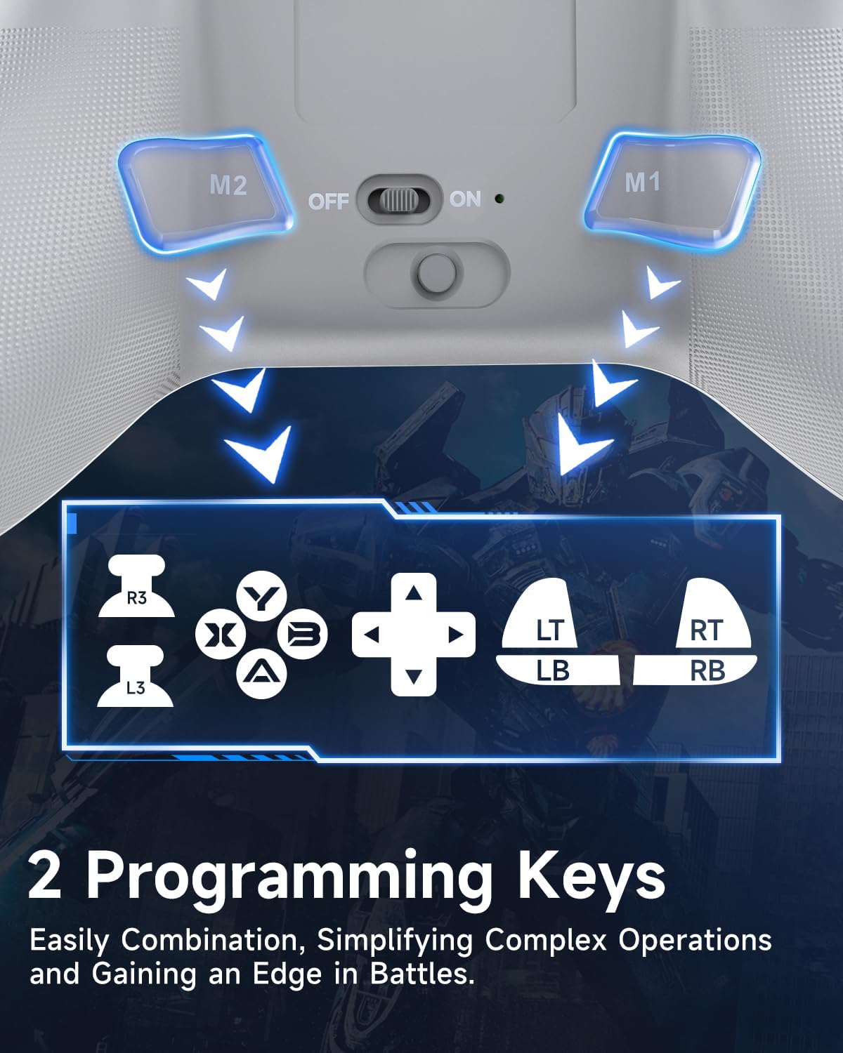 EasySMX X15 PC Controller - Enhanced Wireless Bluetooth Controller with Hall Joysticks/Hall Triggers/RGB Lighting - No Stick Drift, No Dead Zone - Work for Windows PC, Android, Steam and Switch