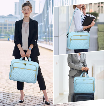 Laptop Bag 17 Inch Laptop Briefcase for Women Waterproof Computer Messenger Bag Professional Laptop Case for Business Work - PuriLite