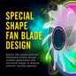 EZDIY-FAB Moonlight 120mm RGB Case Fan with Fan Hub X and Remote,Motherboard Aura SYNC,Speed Control,Addressable Fan for PC Case-3 Pack
