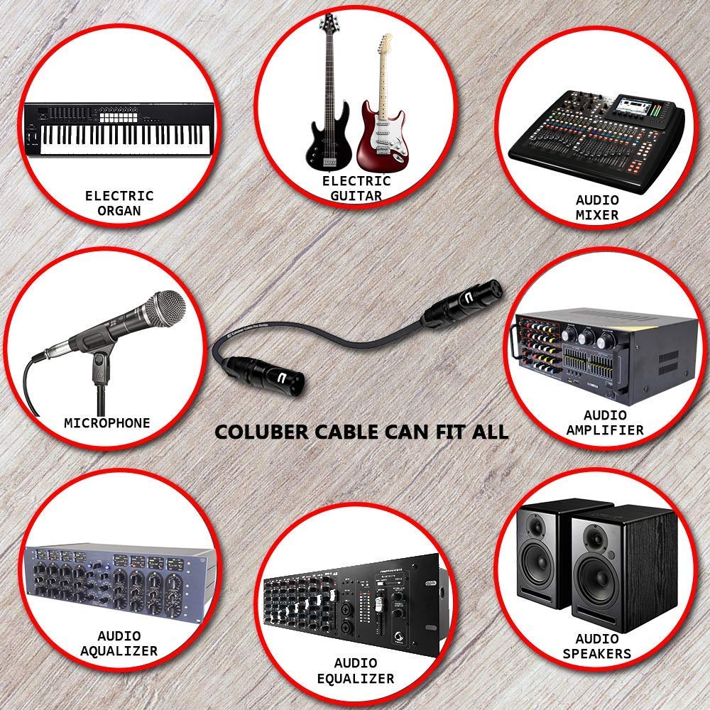 Balanced XLR Cable Male to Female - 6 Feet Pink - Pro 3-Pin Microphone Connector for Powered Speakers, Audio Interface or Mixer for Live Performance & Recording
