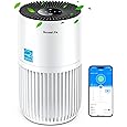 GoveeLife Smart Air Purifier for Home Large Room, Covers up to 1046 ft², PM2.5 Monitor, HEPA Sleep Mode, 3-in-1 Filter Air Purifier with App and Alexa Control for Pet Hair, Odors, Pollen and Smoke