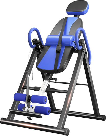 Yoleo Gravity Heavy Duty Inversion Table with Headrest & Adjustable Protective Belt Back Stretcher Machine for Pain Relief Therapy